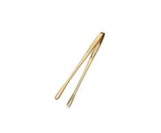 WNDUOKXH Pinza per alimenti Pinza per barbecue Morsetto per dessert Superficie liscia in acciaio inossidabile, Oro/S