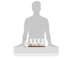 Brandani 53095 vassoio assaggi sommelier set 6 pezzi vetro,ardesia e bamboo