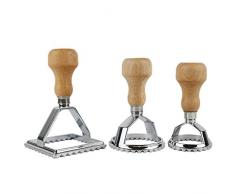 Stampo Ravioli in Acciaio Inox, FantasyDay Set di 3 Pastamaker Stampi Rotelle Pasticceria per Panzerotti, Crostata, Biscotti, Pierogi, pasta - Tagliapasta Forme per Ravioli Dumpling Maker