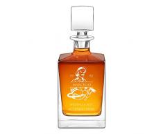 Maverton Caraffa da whisky e cognac da 0,81 L con incisione personalizzata - Decanter in vetro per whiskey - Bottiglia per compleanno o anniversario - pensiero speciale per papà - spegne la sete