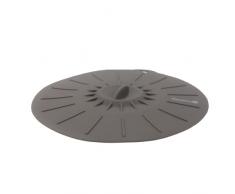 CUCINO IO Coperchio in silicone universale, Riutilizzabile, Resistente al calore, per Padelle, Pentole e Wok, Diametro 20 cm, Colore Grigio