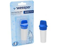 Wessper Stick per Pulizia Piastra Ferro da Stiro 25g | Penna di Pulizia, Accessorio per Ferro da Stiro | Detergente di Pulizia per Ferri da Stiro a Vapore e Ferri da Stiro per AEG Bosch Tefal Braun