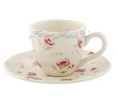 Blanc Mariclo Floret Servizio Tazze da caffè per 6