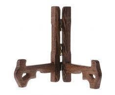 Baiyao Display Cavalletto, Supporto per espositore in legno, Cavalletti porta piatti per piatti Foto Vassoio da tè, Supporto per foto, Cornici per display, 5 dimensioni, 3-7 pollici