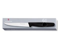 Victorinox 5.1233 Coltelli affilati da bistecca, 6 pezzi, colore: Nero