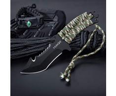 Perkin Coltello da caccia CH999 con fodero affilato Bushcraft coltello da caccia