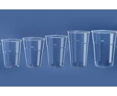 PZ 300 Bicchieri in PLASTICA ml 400 per Acqua Birre Bevande Cocktail Granite Frappe Plastic Cups Bicchiere Rigido