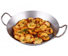 CHG Set 254-62 Padella di Ferro con 2 Impugnature, Ã Ca. 28 Cm / 2 Mm di Spessore