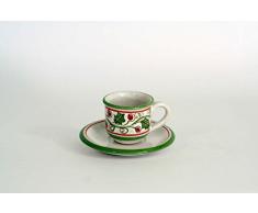 Tazzina con piattino in ceramica di Caltagirone