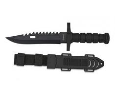 Albainox - 32434, Coltello Coyote, con lama da 19 cm, per la caccia, la pesca, il campeggio, le attività all’aperto, di sopravvivenza e il bushcraft, con portabottiglie