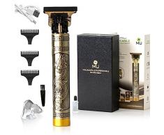 m MU Tagliacapelli Uomo Professionale, Rasoio Elettrico Barba e Capelli USB Ricaricabile,T-Blade Impermeabile IPX6 Portatile Rasabarba Elettrico,Kit Come Regalo per Adulti e Barbiere