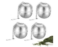 4 pezzi Filtro per Tisane Sfuse,Filtro Tisane Infusione,Filtro per Tè In Acciaio Inox,Colino per Tisane,Infusore Tisana,Filtri The,Infusore Tè Riutilizzabile Filtri,per Tè Sfuso,Tisane,Caffè,Spezie