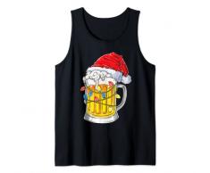 Boccale di birra di Natale Babbo Natale divertente Canotta