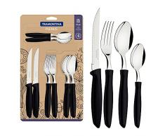 Tramontina Plenus Set di Posate per 4 Persone, 16 Pezzi, in Acciaio Inox