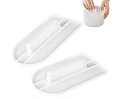 2 Pezzi Spatola per Torta Liscia Strumento, Spatola per Dolci, Lucidatore per Fondente per Torte, Antiaderente Accessori per Torta Fondente più Liscia per Torta Fai da Te, Fare Fudge (Bianco)