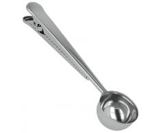 Metaltex - Cucchiaio dosatore per caffè con Clip, in Acciaio Inox, 20 ml, Colore: Argento