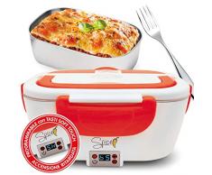 SPICE - AMARILLO INOX Digital scaldavivande elettrico a Controllo Digitale 1,5 L con accensione programmata - vaschetta estraibile acciaio inox - coperchio con guarnizione - portatile box portavivande