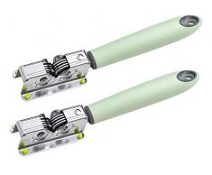 LEDLUX 2 Kit Affilacoltelli Manuale ,Affilatore Affilatrice di Coltelli Forbici