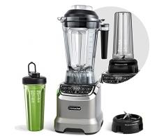 AMZCHEF Frullatore Professionale - Frullatore Tritatutto Multifunzione con Pannello Smart Touchscreen, Blender Elettrico a 6 Lame in 3D - Grigio