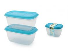 giostyle Set 2 Contenitori Ermetici Rettangolari, Capcità 0,5L, Polipropilene POLIETILENE