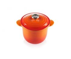 Le Creuset Pentola per Riso con pomello in SS e Inserto in gres porcellanato Rice Cooker, Cast Iron, Arancio