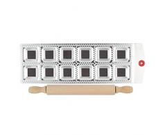 Pure Vie Acciaio Inossidabile Dumpling Maker e Pasta Stampa Dumpling Pie Ravioli Mold stampi Pasticceria Utensili per Cucinare, Pastamaker Stampo per Panzerotti, Ravioli, Pierogi.#9