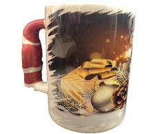 BrolloGroup Tazza Natalizia in Ceramica Manico Babbo Natale PS 09368-1 Tazze Personalizzata