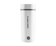 Andoer Bollitore da Viaggio, Bollitore Elettrico Portatile da 350 Ml Tazza da Viaggio Teiera Scaldabagno Acciaio Inox Spegnimento Automatico per La Preparazione di tè caffè Latte Bambini