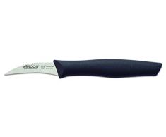 Arcos Serie Nova, Spelucchino Coltello per sbucciare, Lama Acciaio Inossidabile NITRUM 60 mm, Manico Polipropilene, Colore Nero