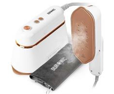 Duronic HS90 We Ferro da Stiro 2 in 1 | Ferro da Stiro Verticale 1200 W | Impugnatura Pieghevole | Serbatoio 90 ml | Mini-Ferro da Stiro da Viaggio | Misurino, Custodia e Base Inclusi