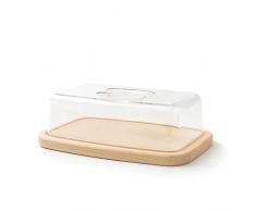 Tuuli Kitchen Formaggiera Piatto Formaggio Contenitore per Torte Porta Formaggi Tagliere con Coperchio Campana per Dolci (28x18x9 cm)
