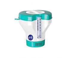 GRE 40070-Dosatore galleggiante con termometro da piscina, per pastiglie da 20 a 500 g
