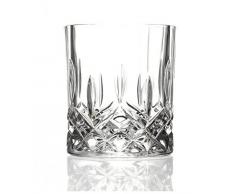 6 bicchieri da whisky Opera Maison, in cristallo italiano, da 30 cl, in stile vintage anticato