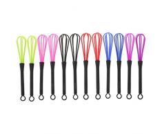 Lurrose Frullatore Per Tinture Per Mini Frullatore Silicone Fruste Mini Frusta Set Di Frusta Per Mini Fruste Per La Miscelazione Del Colore Mini Wisks Per La