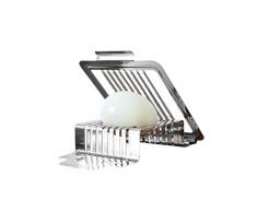 Tagliapatate Tagliauova Tagliauova Frutta Affettatrice Decorativa Divisore Manuale In Acciaio Inossidabile Per La Casa (Argento)