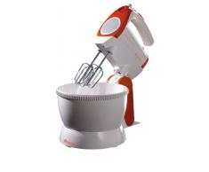 Ariete Mixy Professional Sbattitore Elettrico con Ciotola Rotante, 300 W, 2.4 Litri, Plastica, 5 velocità, Bianco e Arancio
