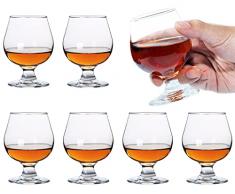 Bicchieri da shot da 150 ml, set di 8 graziosi bicchieri da brandy cognac, trasparenti da shot, mini bicchiere da brandy