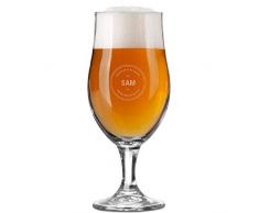 YourSurprise Boccale da Birra Personalizzato con Nome - Bicchiere da Birra inciso con Nome: Personalizzabile con Testo, Diversi Designe Caratteri