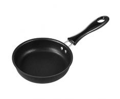 TOPINCN Mini Padella per Uova Fritte in Ceramica con Rivestimento Antiaderente in Titanio da 9,5 Pollici per Pancake Uova e Friggere gli Alimenti Lavabile in lavastoviglie Nero 12 cm