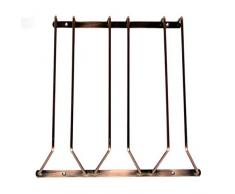 JUNSHUO Vino Rack,Portabicchieri/Porta calici di Vino ,Champagne Vetro Rack ,Portabottiglie Vino Europeo retrò Rosso Porta Bicchiere da Vino,Supporto con 3 binari, portaoggetti