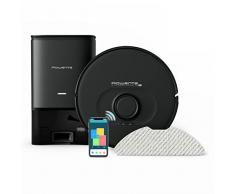 Rowenta RR8585WH X-Plorer Serie 75 S+, Robot Aspirapolvere Lavapavimenti con Mappatura e Tecnologia Laser, Svuotamento Automatico, 2700Pa, Autonomia 2 Ore, Compatibile con Alexa e Smartphone, Nero