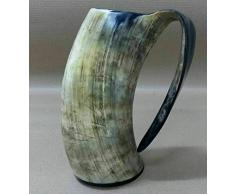 Tazza vintage corno vichingo bere birra tazza vino tazza boccale naturale