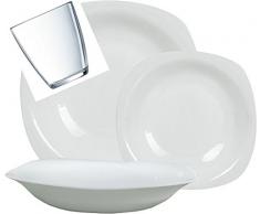 OFFERTA SERVIZIO PIATTI PARMA BORMIOLI X 12 PERSONE 12 bicchieri omaggio 48 pezzi