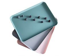 Vassoi Servizio Rettangolari Plastica, Vassoi Fast Food, Vassoio portata plastica, Rettangolare Vassoi Plastica, Antiscivolo, Semplicità, per Cucina, Sala da Pranzo, Caffetteria, Set di 4
