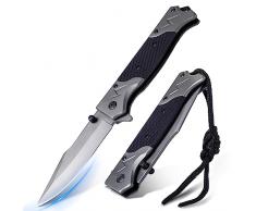 Rolgno Caccia Coltello da Pesca in Acciaio Inossidabile Portatile Multifunzione da Uomo Portatile da Esterno Regali