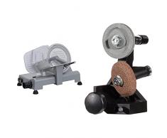 Rgv Lusso 195 Gl Affettatrice, Color Argento, Diametro 19.5 Cm 43X30X29.2Cm & 9168 Affilatoio Amovibile