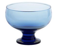 Coppe per gelato, coppe in vetro~PURO~ Blu, 9 cm, Vetro trasparente(GELATO VERO powered by CRISTALICA)