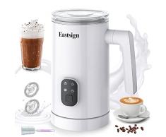 Eastsign Montalatte, Montalatte per caffè, Montalatte e Vaporizzatore Elettrico 4 in 1, Produttore di Schiuma Calda e Fredda o Cioccolato, Scaldalatte, Montalatte da 12oz/350ml