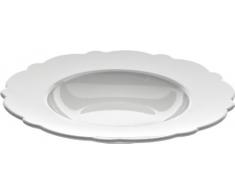 Alessi MW01/2 Dressed Piatto Fondo, Porcellana, Bianco