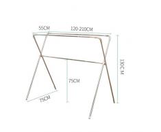 Attaccapanni Stendibiancheria telescopico a Doppio palo in Acciaio Inox Stendino Pieghevole a Pavimento for Uso Domestico Stendino for Balcone XINYALAMP (Size : A)
